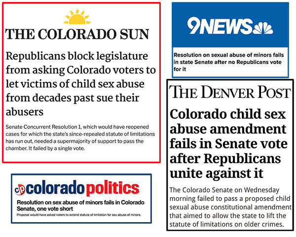 Colorado Republicans Vote Against Veterans AND Sex Abuse Victims in 24 Hours