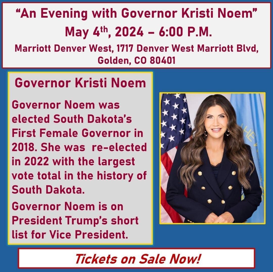 Puppy Killer Kristi Noem Still Headlining Jeffco GOP Dinner | Colorado Pols