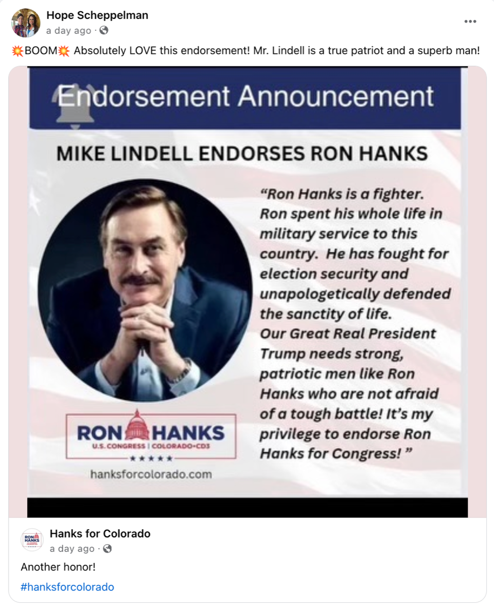 “MyPillow Guy” All In For Ron Hanks