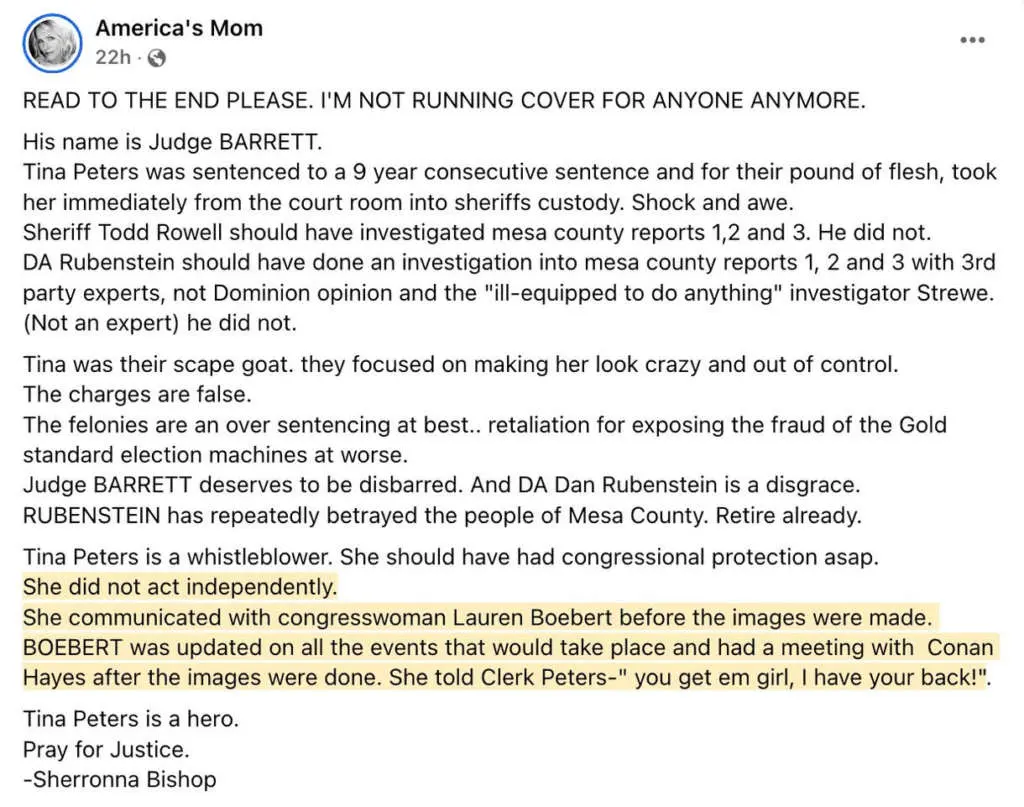 Did Boebert Know About Colorado Clerk’s Criminal Plan Beforehand?