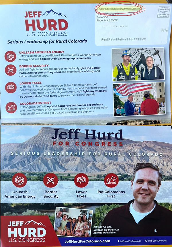 Arizona GOP is Now Sending Direct Mail in TWO Colorado Congressional Districts