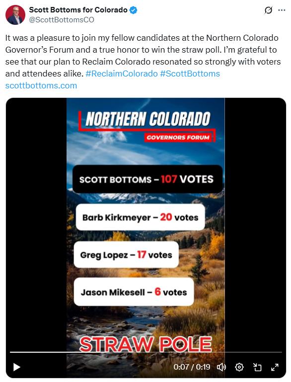 Scott Bottoms Dominates “Straw Pole” For Governor