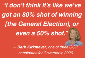 Going Great in the GOP Gubernatorial Race!